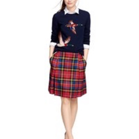 Red tartan skirt with pockets - Picture 3 of 5